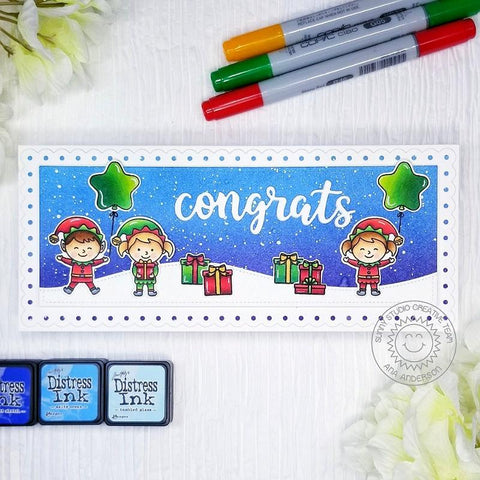 Sunny Studio Stamps - Slimline Scalloped Frame