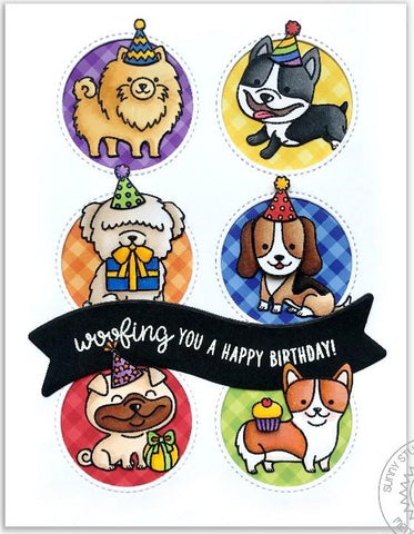 Sunny Studio Stamps - Party Pups Stamp and Die