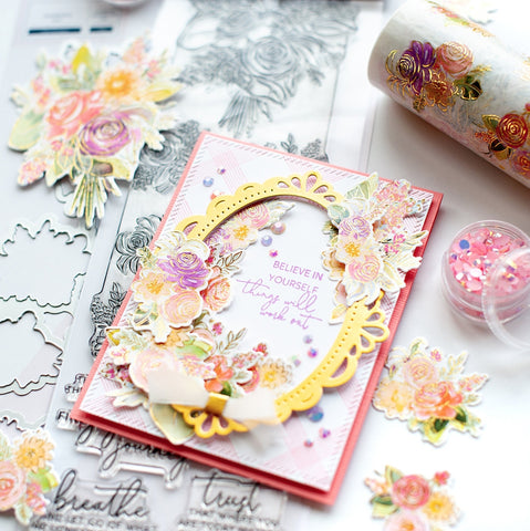 Pinkfresh - Joyful Bouquet Stamp and Die Set