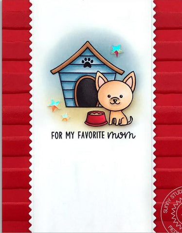 Sunny Studio Stamps - Puppy Dog Kisses Stamp and Die