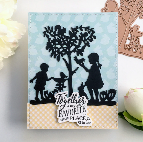 Spellbinders - Shapeabilities Etched Die -  Peaceful Garden - Great, Big Wonderful World by Sharyn Sowell