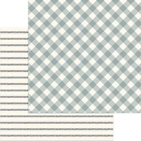 My Mind's Eye - Gingham Gardens Collection - 12 x 12 Double Sided Paper