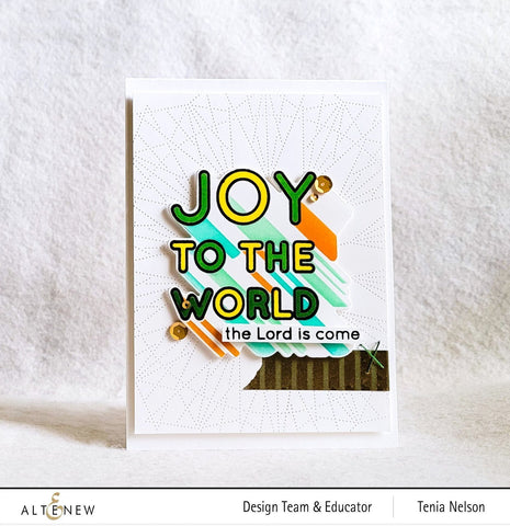 Altenew - Joy to the World Typography Simple Coloring Stencil