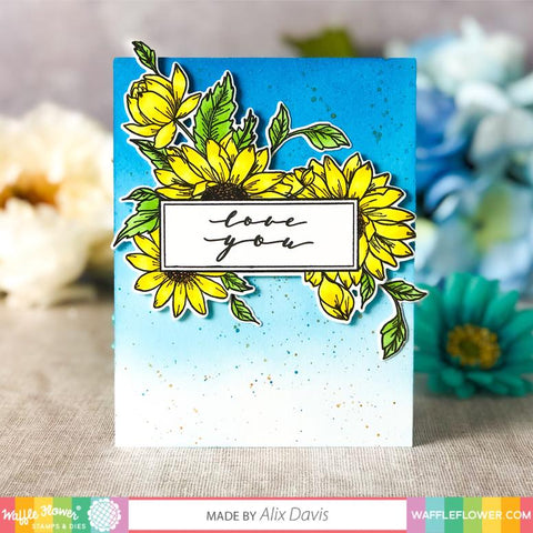 Waffle Flower - Sunflower Love Stamp and Die