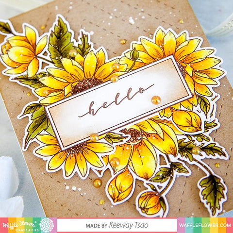 Waffle Flower - Sunflower Love Stamp and Die