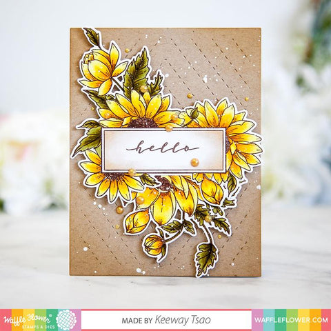 Waffle Flower - Sunflower Love Stamp and Die