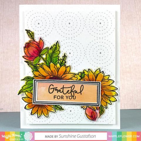 Waffle Flower - Sunflower Love Stamp and Die