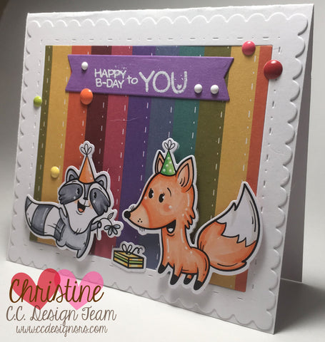 C.C. Designs - Forest Creatures Birthday Clear Stamps and Dies