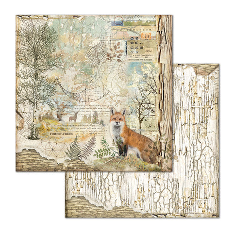 Stamperia - Block 10 Sheets 30.5x30.5 (12"x12") Double Face Forest