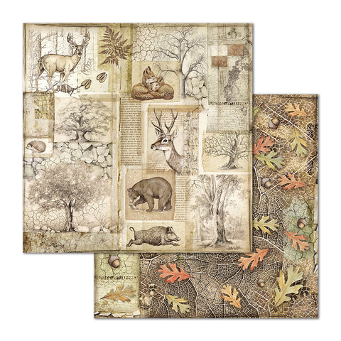 Stamperia - Block 10 Sheets 30.5x30.5 (12"x12") Double Face Forest