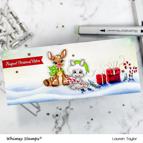 Whimsy Stamps - Slimline Paper Pack - SurReally Cool Christmas