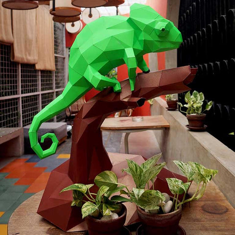 Papercraft World - 3D Papercraft Wall Art Chameleon