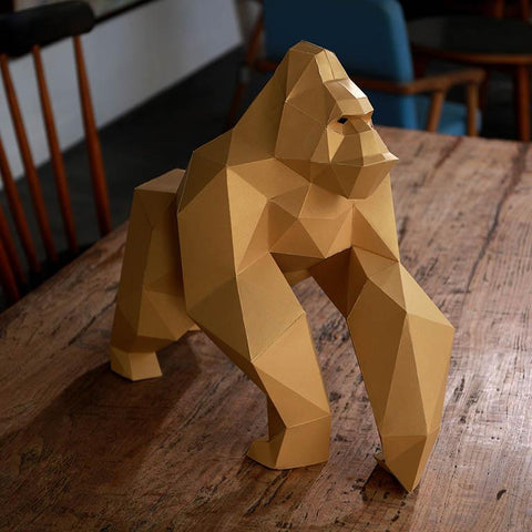 Papercraft World - 3D Papercraft Gorilla Gold Limited Editionl (Ages 12+)