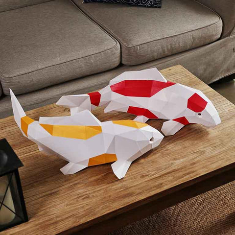 Papercraft World - 3D Papercraft Koi Fish 3D Paper Model (Ages 10+)