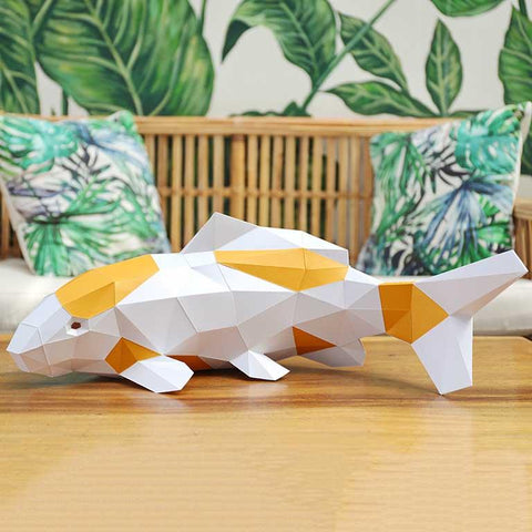 Papercraft World - 3D Papercraft Koi Fish 3D Paper Model (Ages 10+)