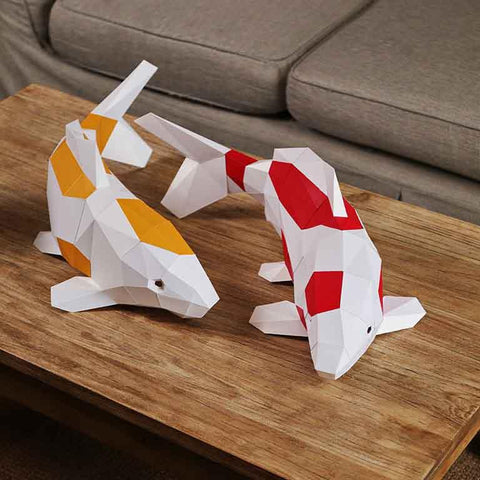 Papercraft World - 3D Papercraft Koi Fish 3D Paper Model (Ages 10+)