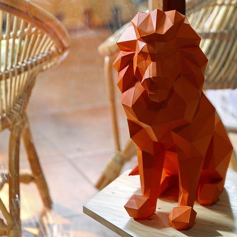 Papercraft World - 3D Papercraft Lion 3D Model (Ages 12+)