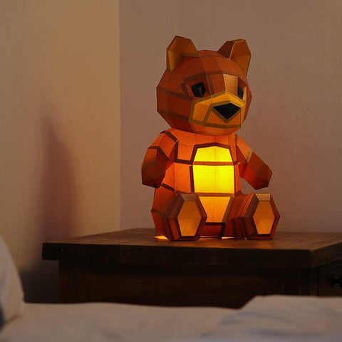 Papercraft World - 3D Papercraft Teddy Bear Lamp (Ages 10+)