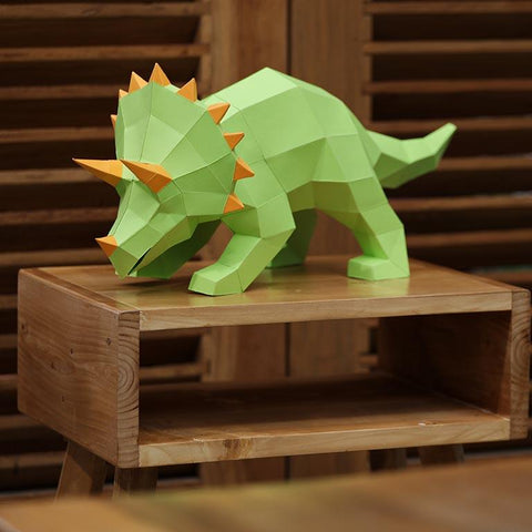 Papercraft World - 3D Papercraft Triceratops 3D Paper Model, Lamp (Ages 12+)