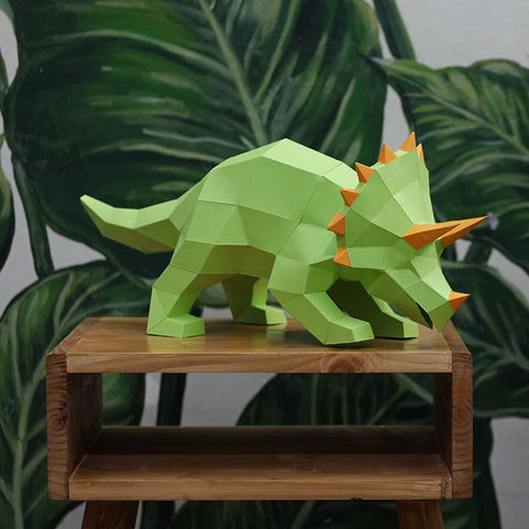 Papercraft World - 3D Papercraft Triceratops 3D Paper Model, Lamp (Ages 12+)