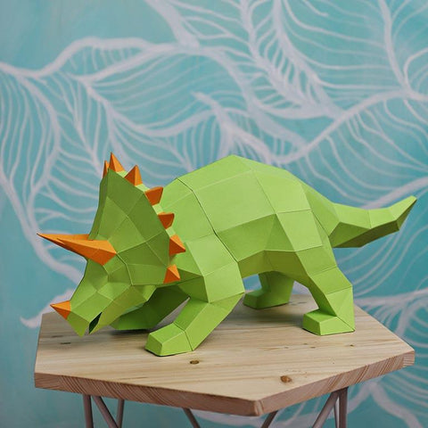 Papercraft World - 3D Papercraft Triceratops 3D Paper Model, Lamp (Ages 12+)