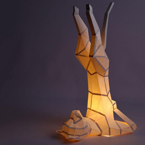 Papercraft World - 3D Papercraft Yoga Cat 3D Paper Model, Lamp (Ages 6+)