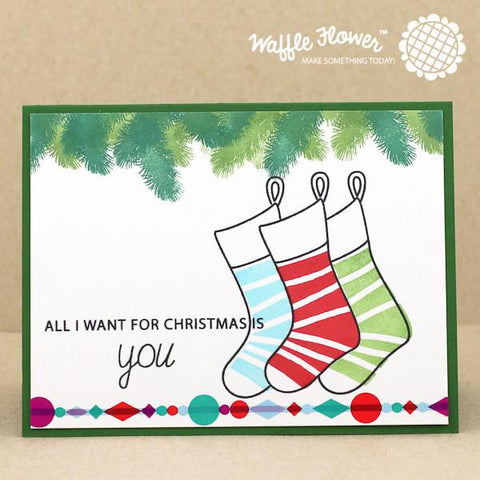 Waffle Flower Stocking Stamp & Die