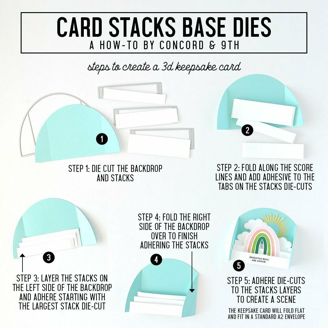 Concord &amp; 9th - Card Stacks Base Die – Arts and Crafts Supplies Online  Australia