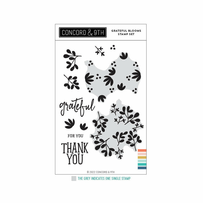 Concord and 9th - Grateful Blooms Stamp Set