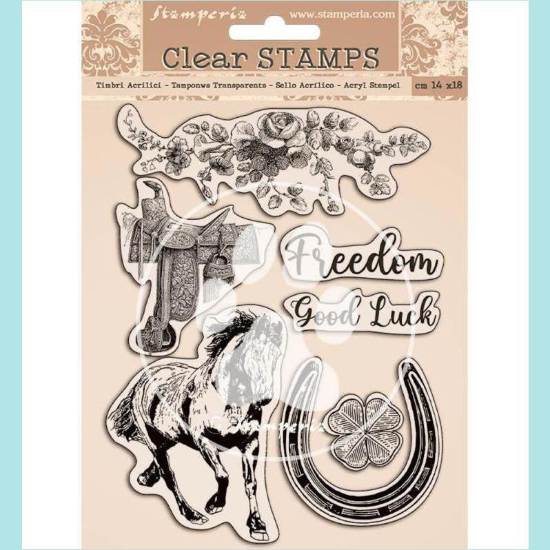 Stamperia - Acrylic Stamp 14x18 cm - Romantic Horses