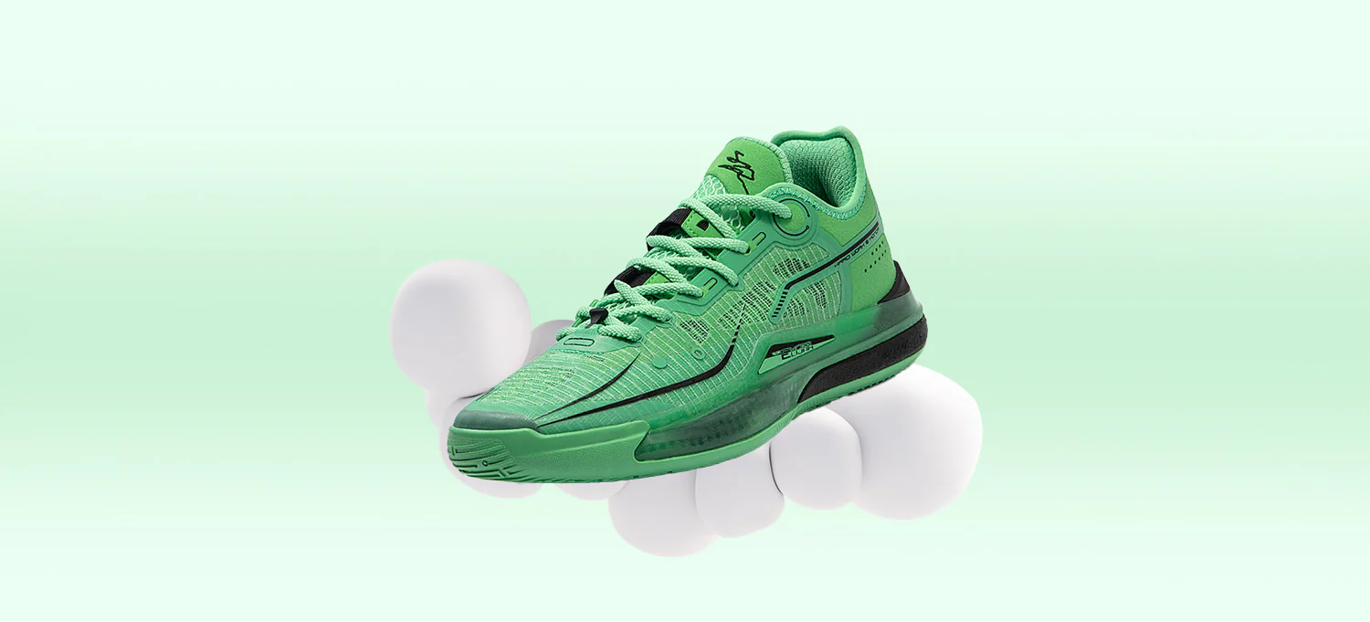 DVD2 SE TOY:  Green / Black,featuring RIGID-BOUNCE DOUBLE ENGINE DRIVE. Enhanced with Qu!kCQTECH midsole, ENRG-X for agility, and TPU yarn upper for breathability. Stable support from ARCHLOCK nylon and grippy rubber outsole for traction. Celebrate Spencer Dinwiddie's boldness and stand out with Lakers'collab!