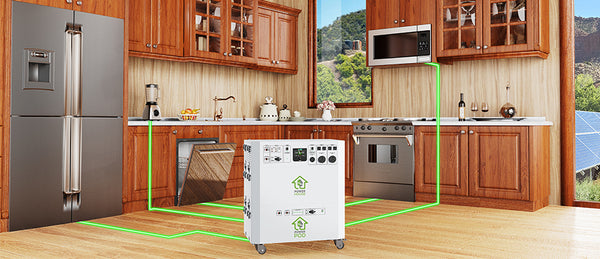 7200W Solar Generator Powering Kitchen Appliances