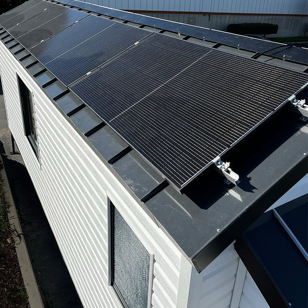 Solar panel for mobile home on roof