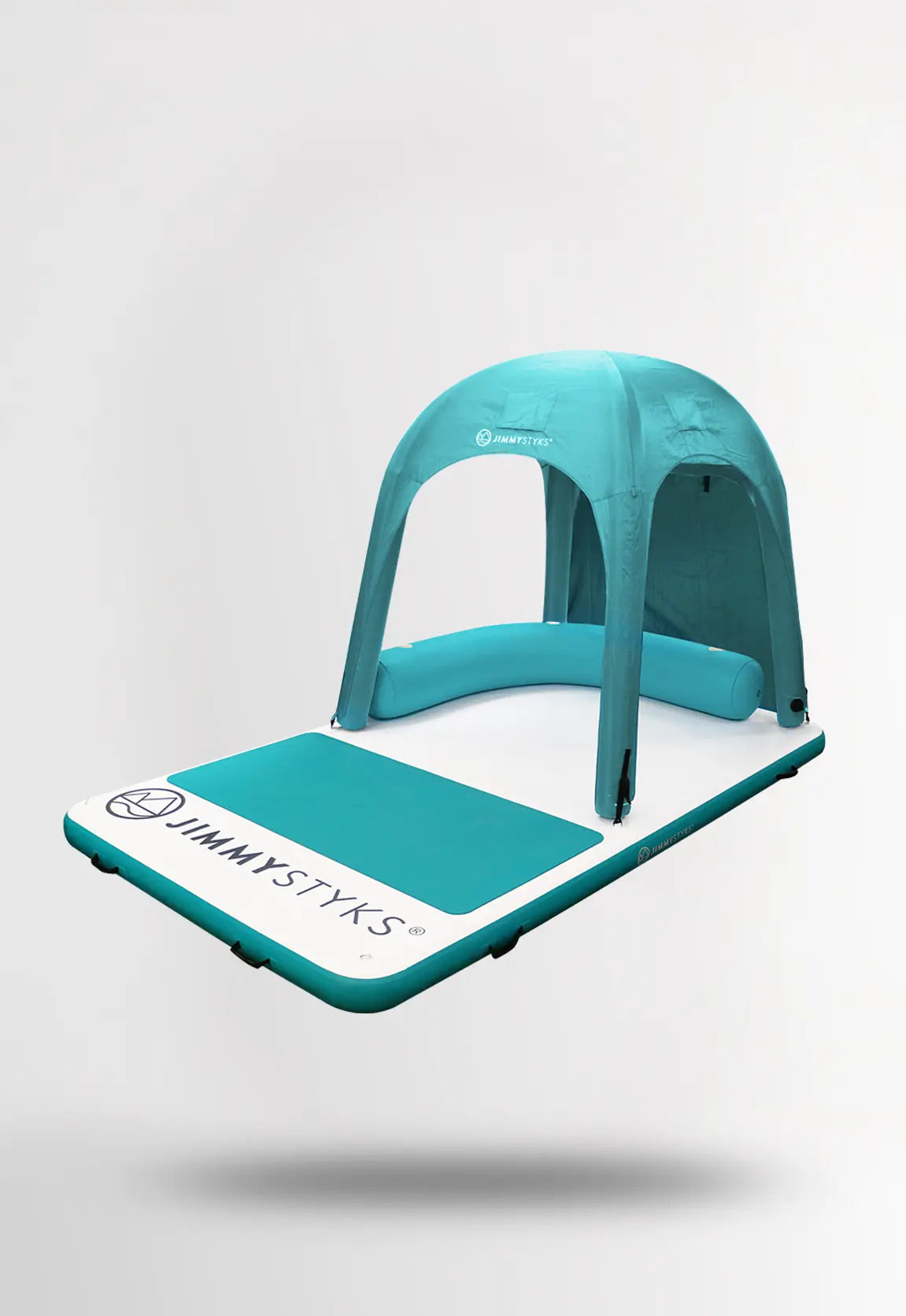 Jimmy Styks 10' Water Mat with Detachable Canopy & Backrest front
