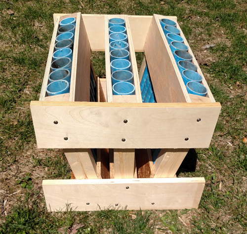 Build a 24 shot fan rack for your fireworks displays