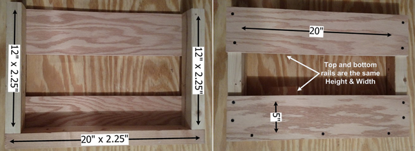 Dimensions for making a 8-Shot Fiberglass Mortar rack