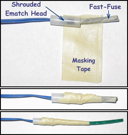 Attaching fuses to homemade electric matches