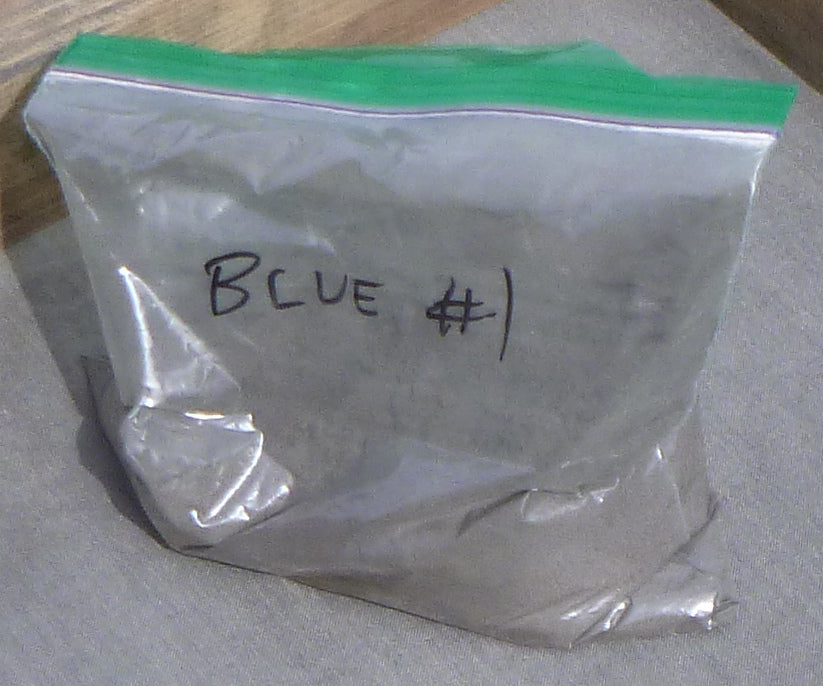 Bag mixed chemicals for blue fireworks stars