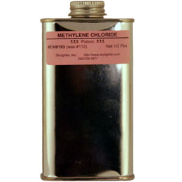Skylighter.com's methylene chloride solvent in half pint can