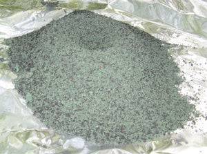 Chromium Oxide Ash Left After Ammonium Dichromate Volcano Burns