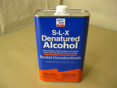 A can of Klean-Strip S-L-X denatured alcohol.