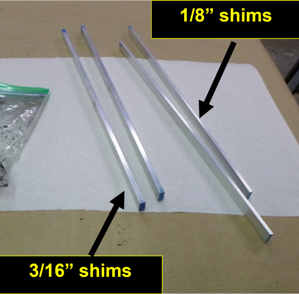 Shims for cutting fireworks stars to a specific size