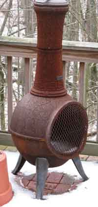 A Chiminea for Making Charcoal