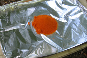 Simple Pile of Ammonium Dichromate to Create a Model Volcano