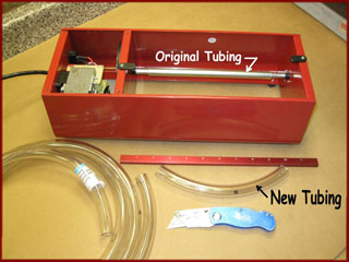 Tubing for enlarging rollers