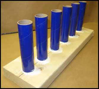 cardboard mortar tube racks