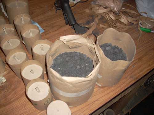 Green, coarse black powder