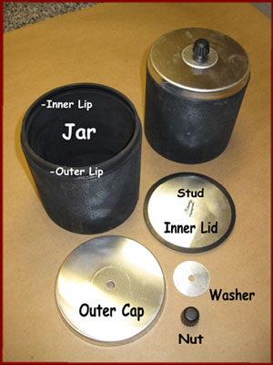 Label ball mill jar parts