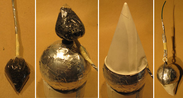 Shell Leader, Lift Powder in Baggie, Lift Cup, and Finished Shell