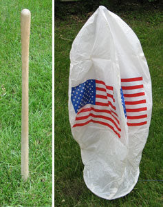 Sky Lantern Launching Pole and Ready to be Launched Electrically